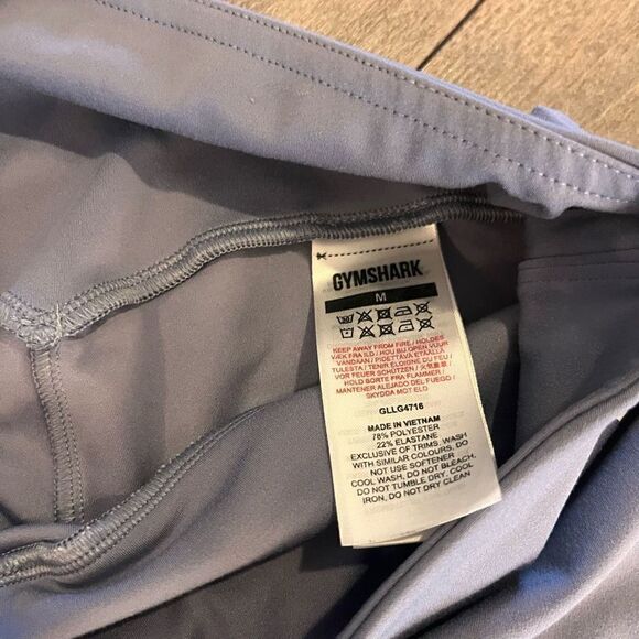GymShark Blue/Grey Athletic Workout Leggings Women Medium Bin N-49 - Picture 3 of 4